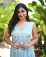 Ice Blue pleated Kurta - Image 6