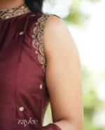 Brown Embellished Panelled Anarkali - Image 4