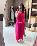 Fuchsia Pink Cotton Jumpsuit - Image 6