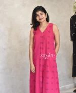 Fuchsia Pink Cotton Jumpsuit - Image 2