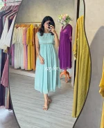 Frosty Mint Organza Kurta - Image 3