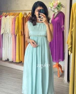 Frosty Mint Organza Kurta - Image 4