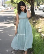Frosty Mint Organza Kurta