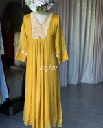 Golden Mustard Brocade Kurta - Image 2